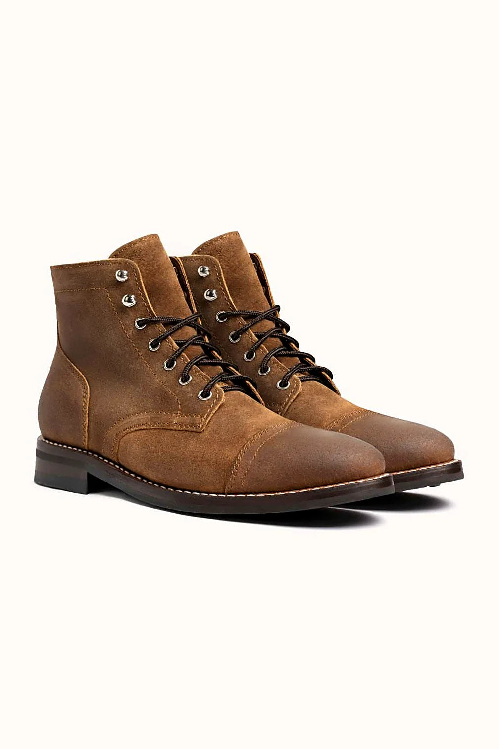 Waxed Safari suede boot with Goodyear welt construction