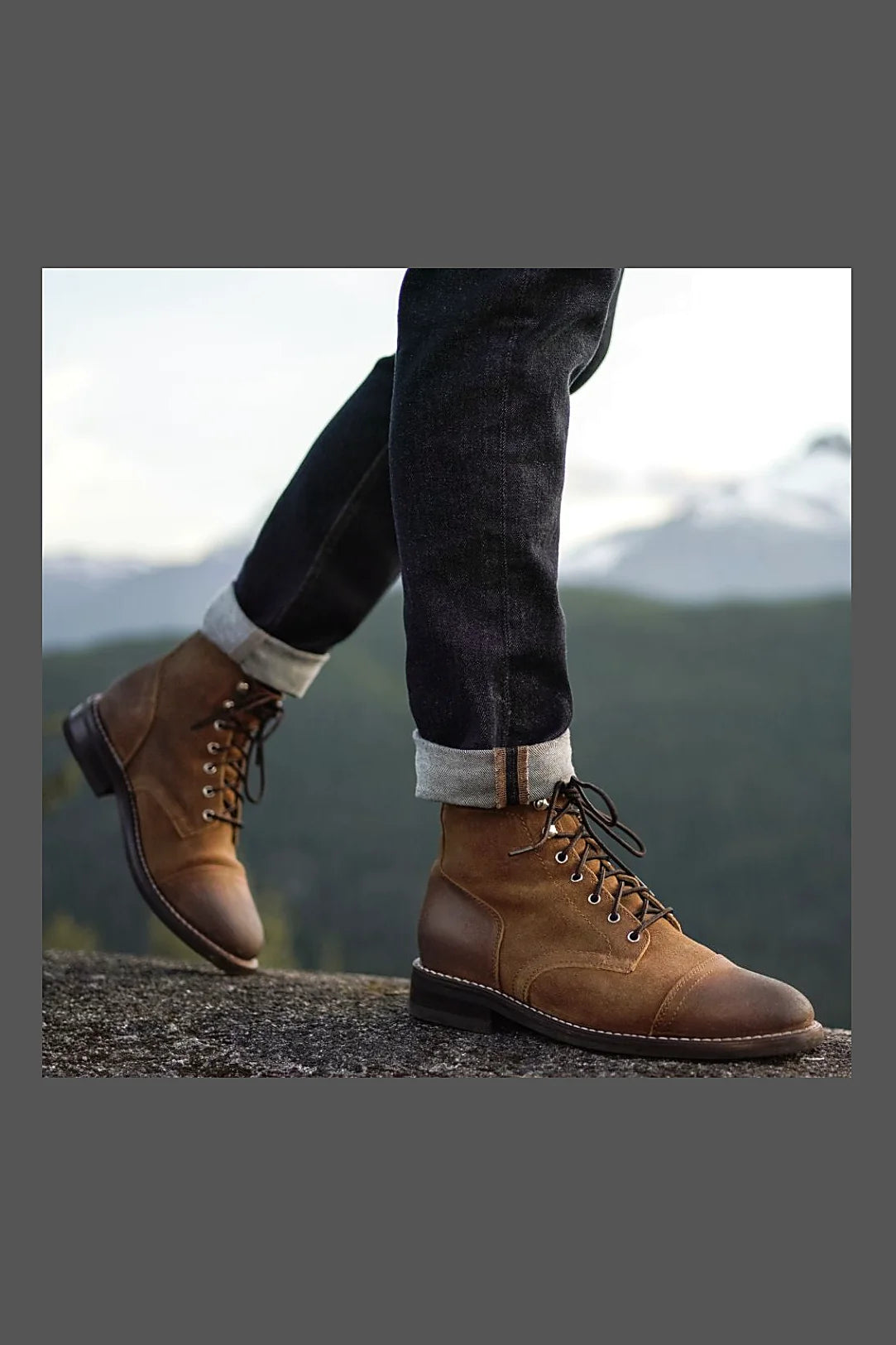 Anvil boot in Safari waxed suede