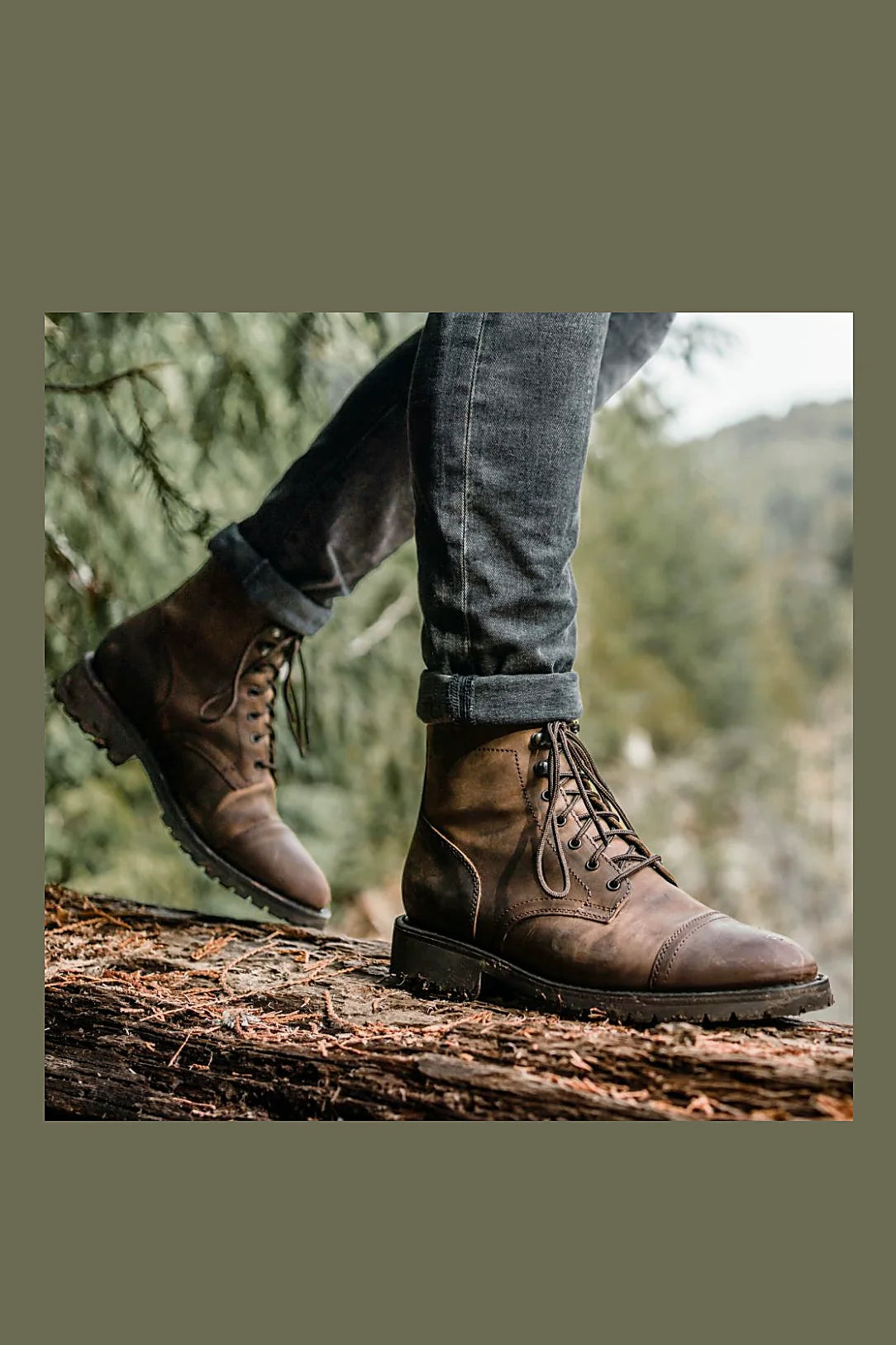 Archer cap toe boot in Tobacco