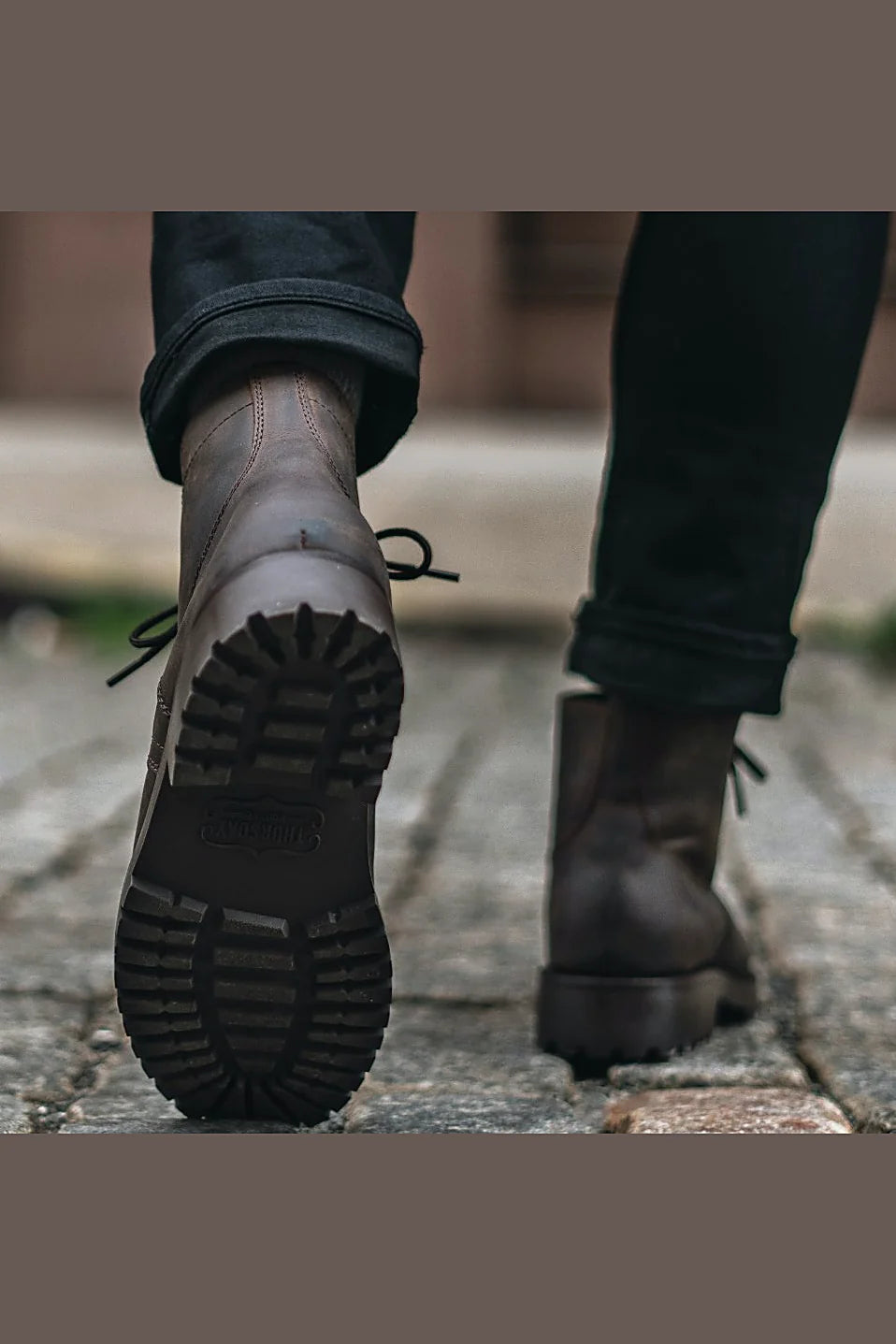 Tobacco cap toe boot