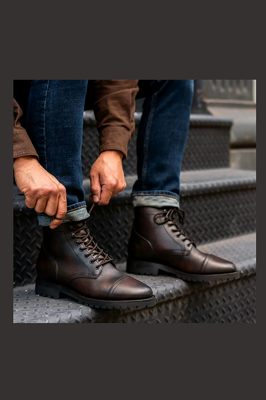 Black Coffee lug sole boot