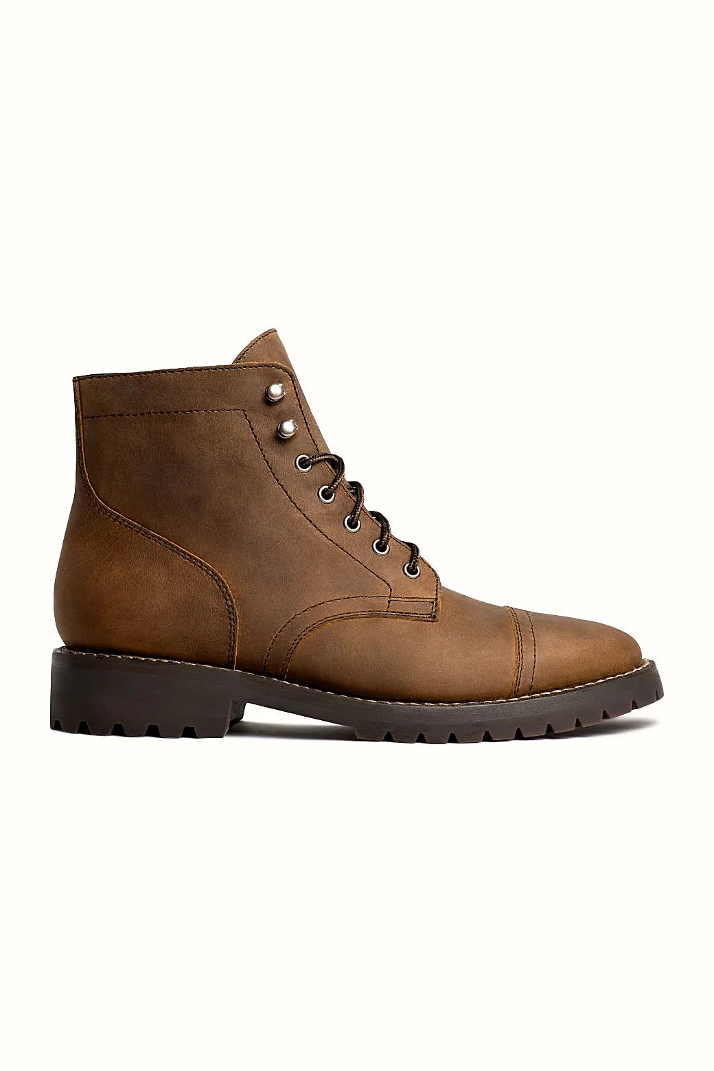 Aspen boot in natural mid-brown leather