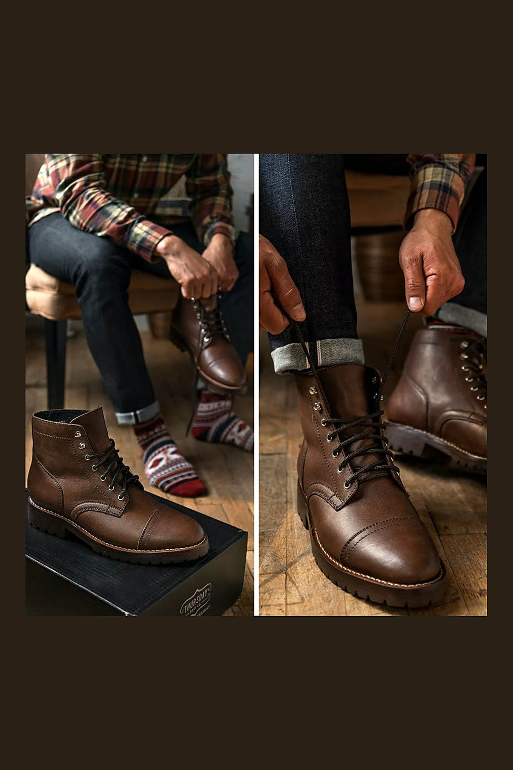 Whiskey cap toe boot