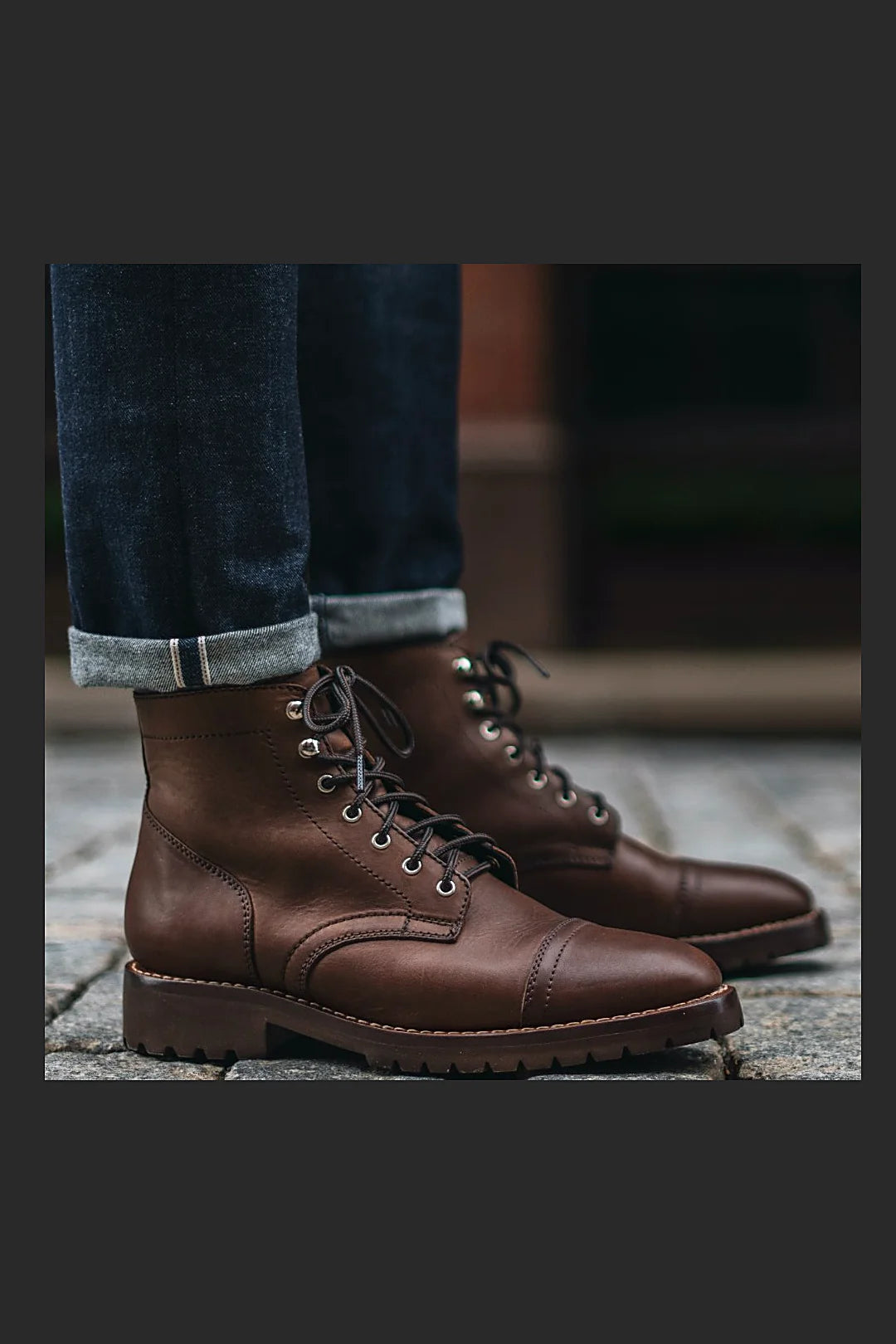 Atlas cap toe boot in Whiskey