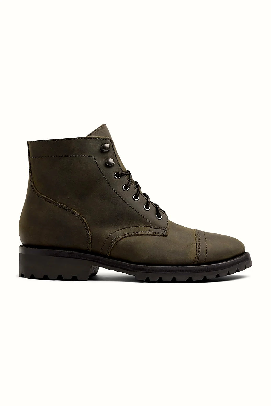 Auburn boot in deep green-brown leather