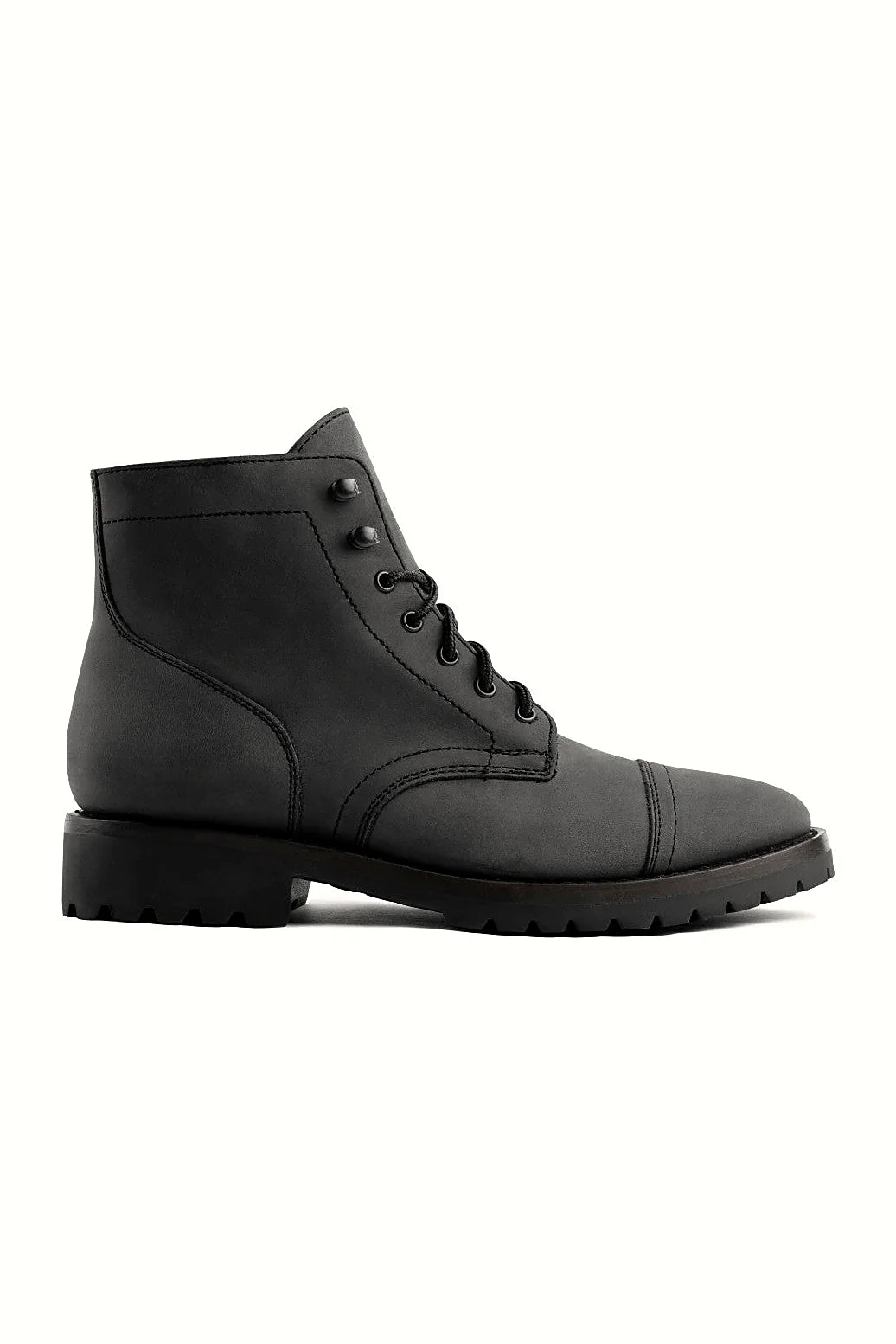 Avalon lace-up boot in cool grey leather