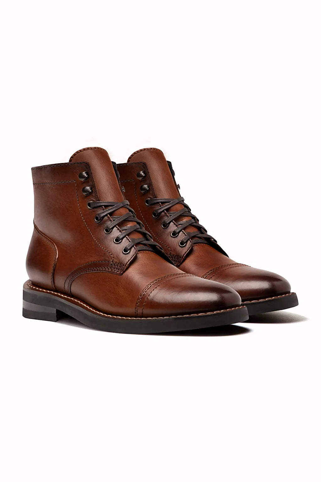 Brandy full-grain leather chukka boot