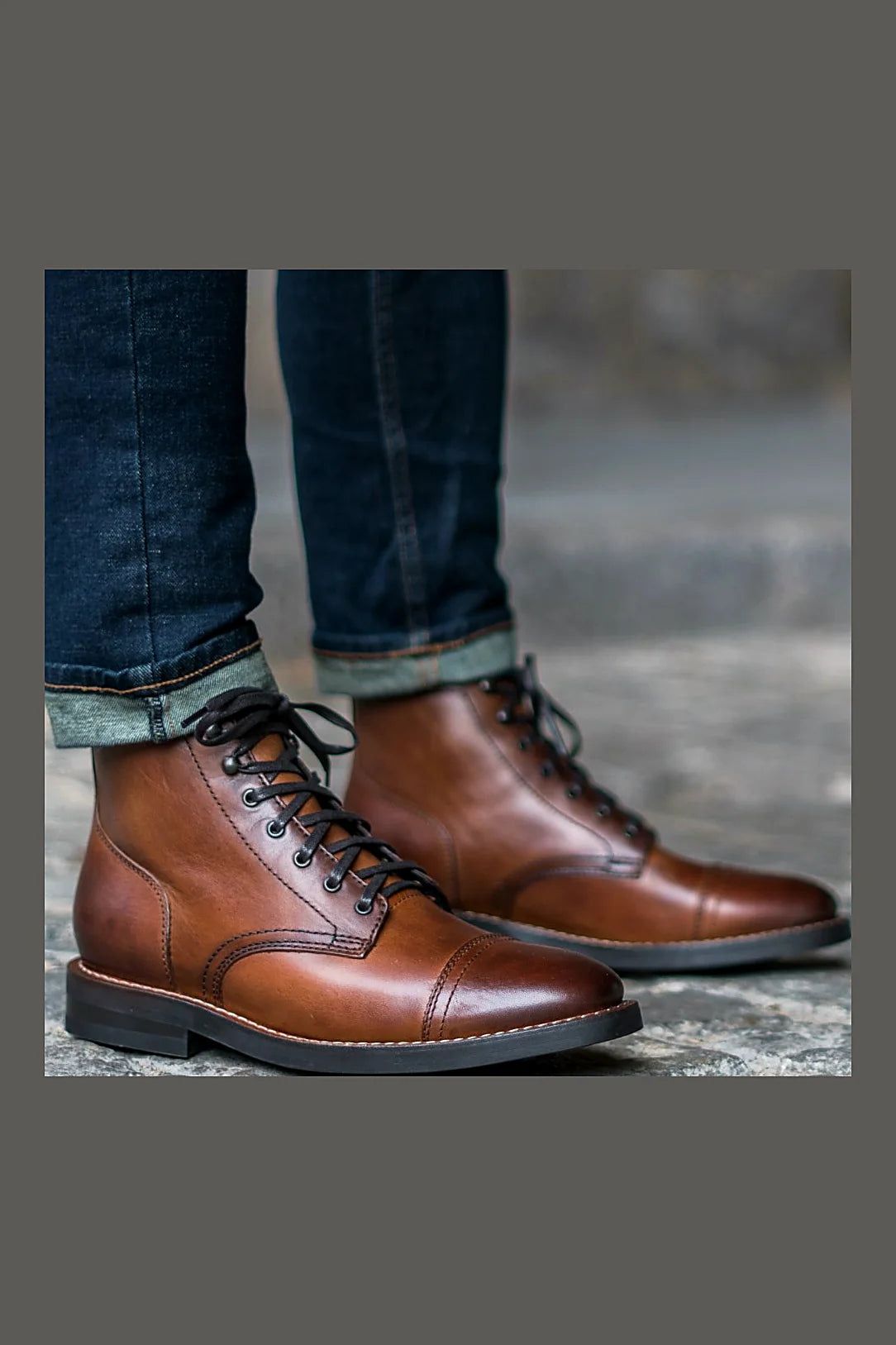 Brandy leather chukka boot