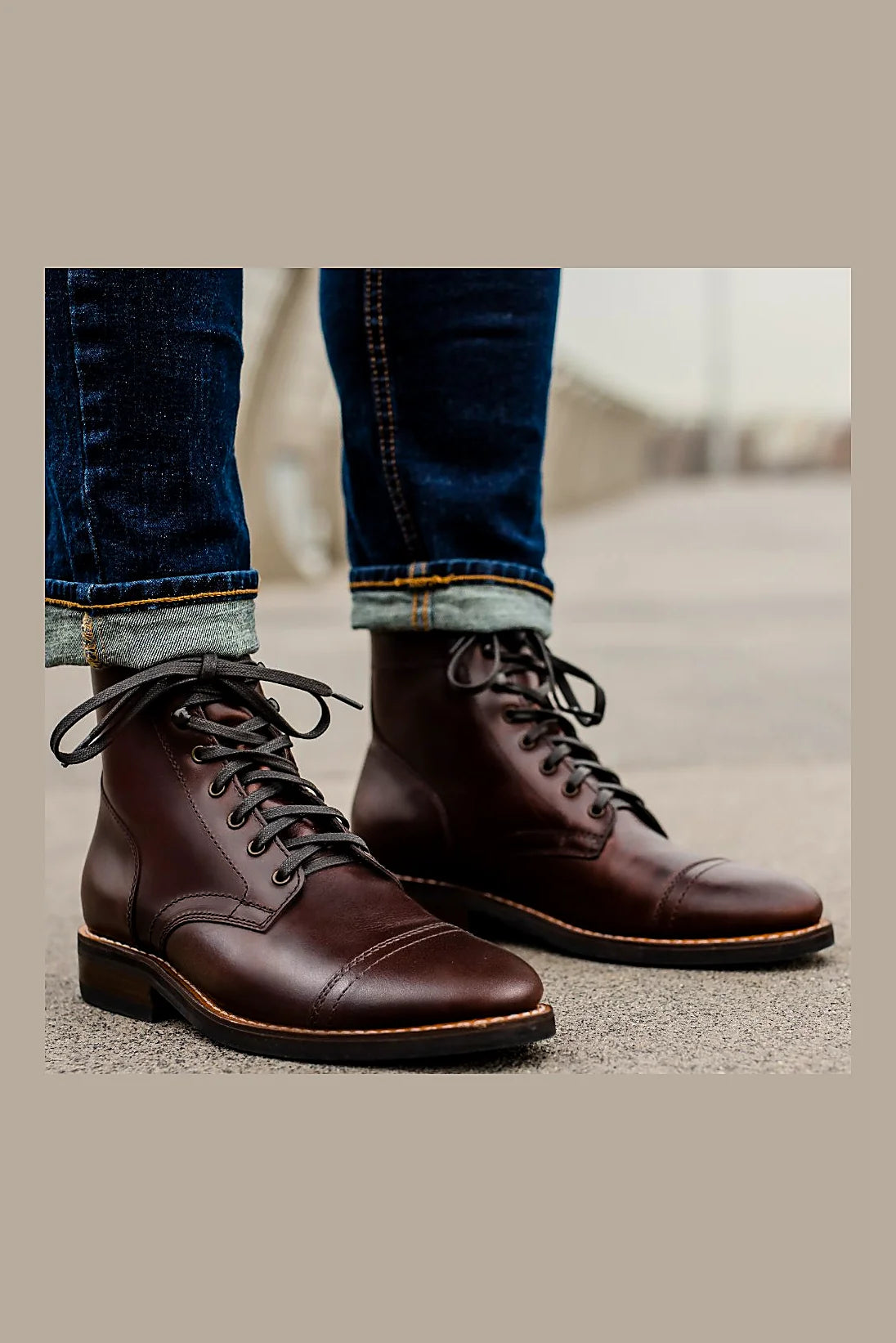 Brown leather chukka boot