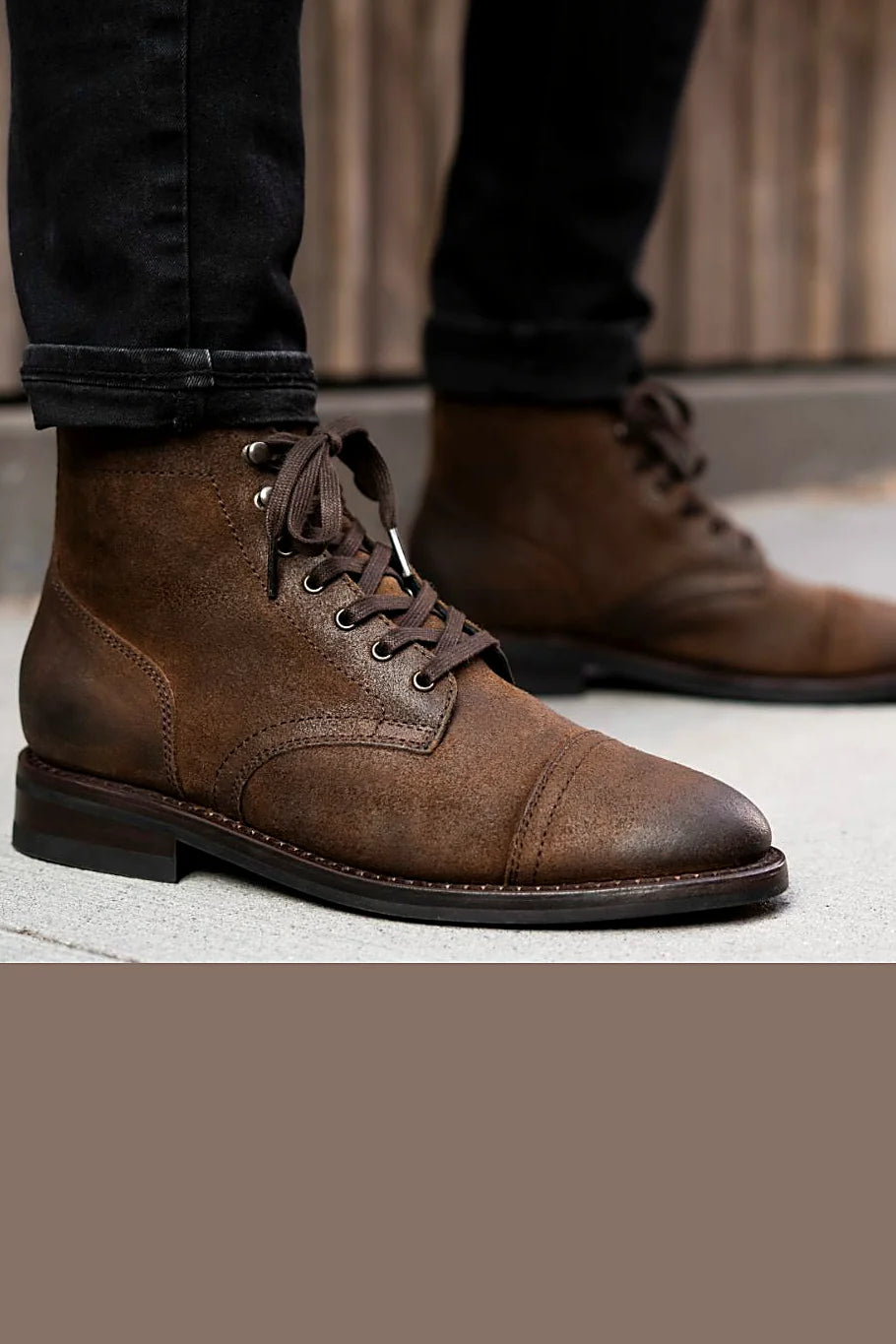 Mocha suede boot