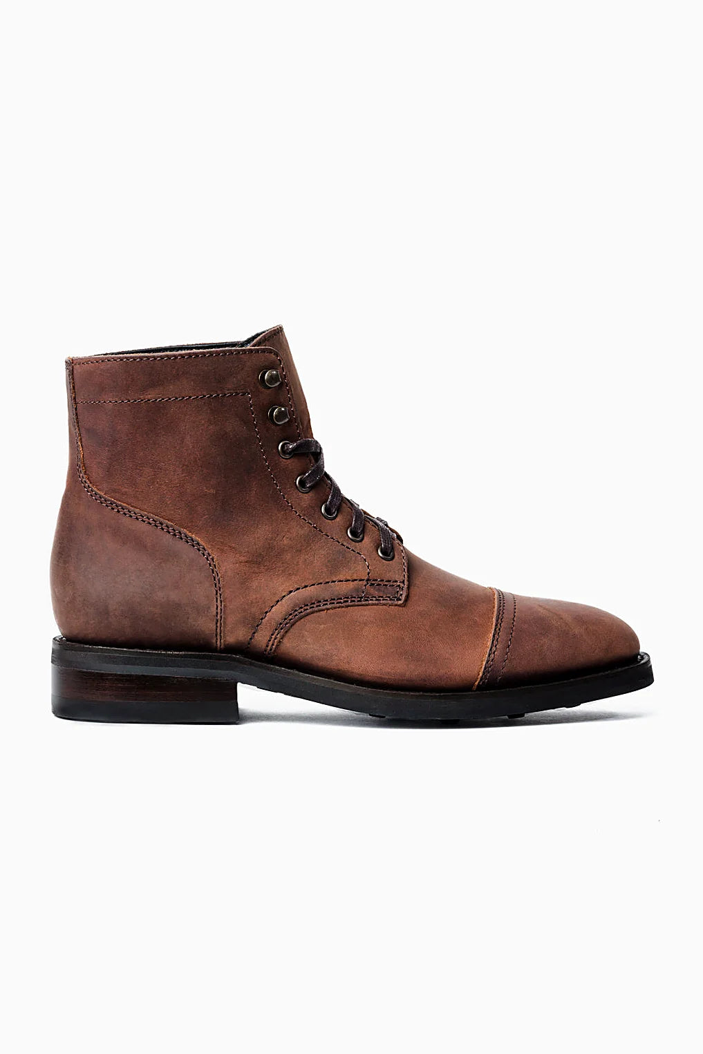 Beacon boot in burnt orange-brown leather