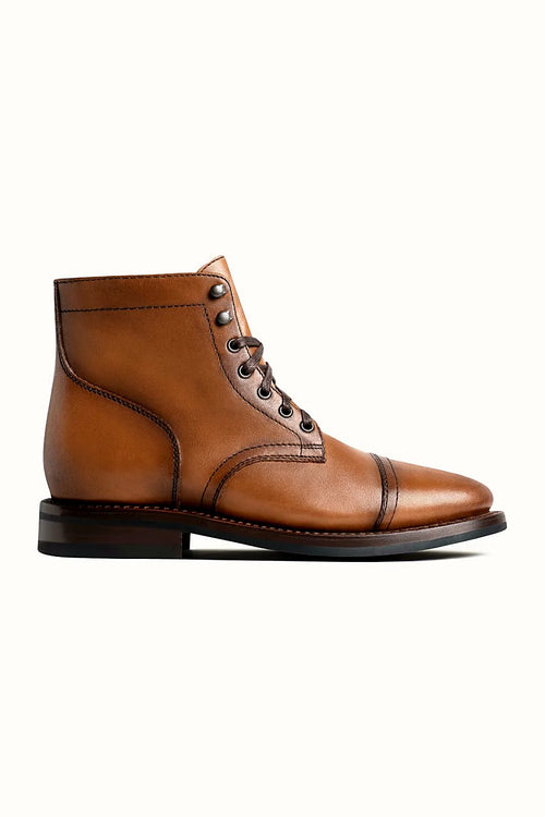 Bedrock boot in light golden tan leather