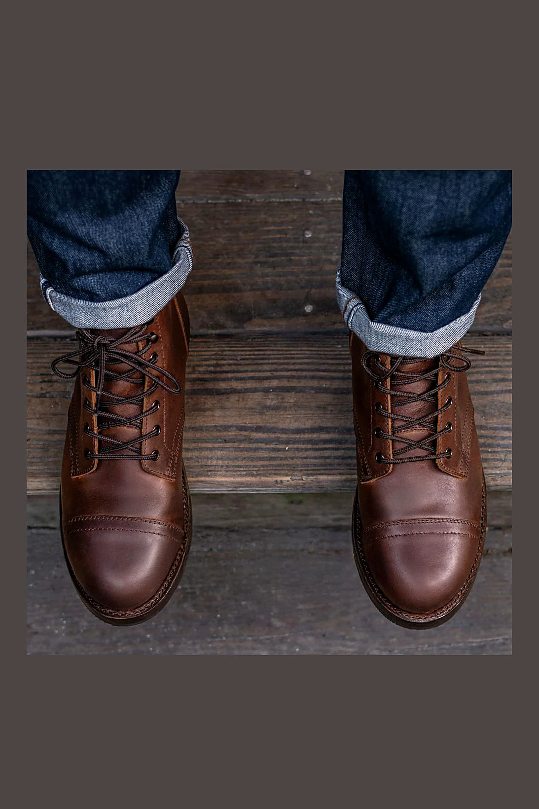 Bishop pull-up boot in Rustic Brown