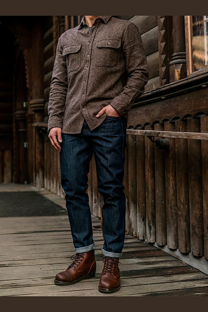 Rustic Brown pull-up boot