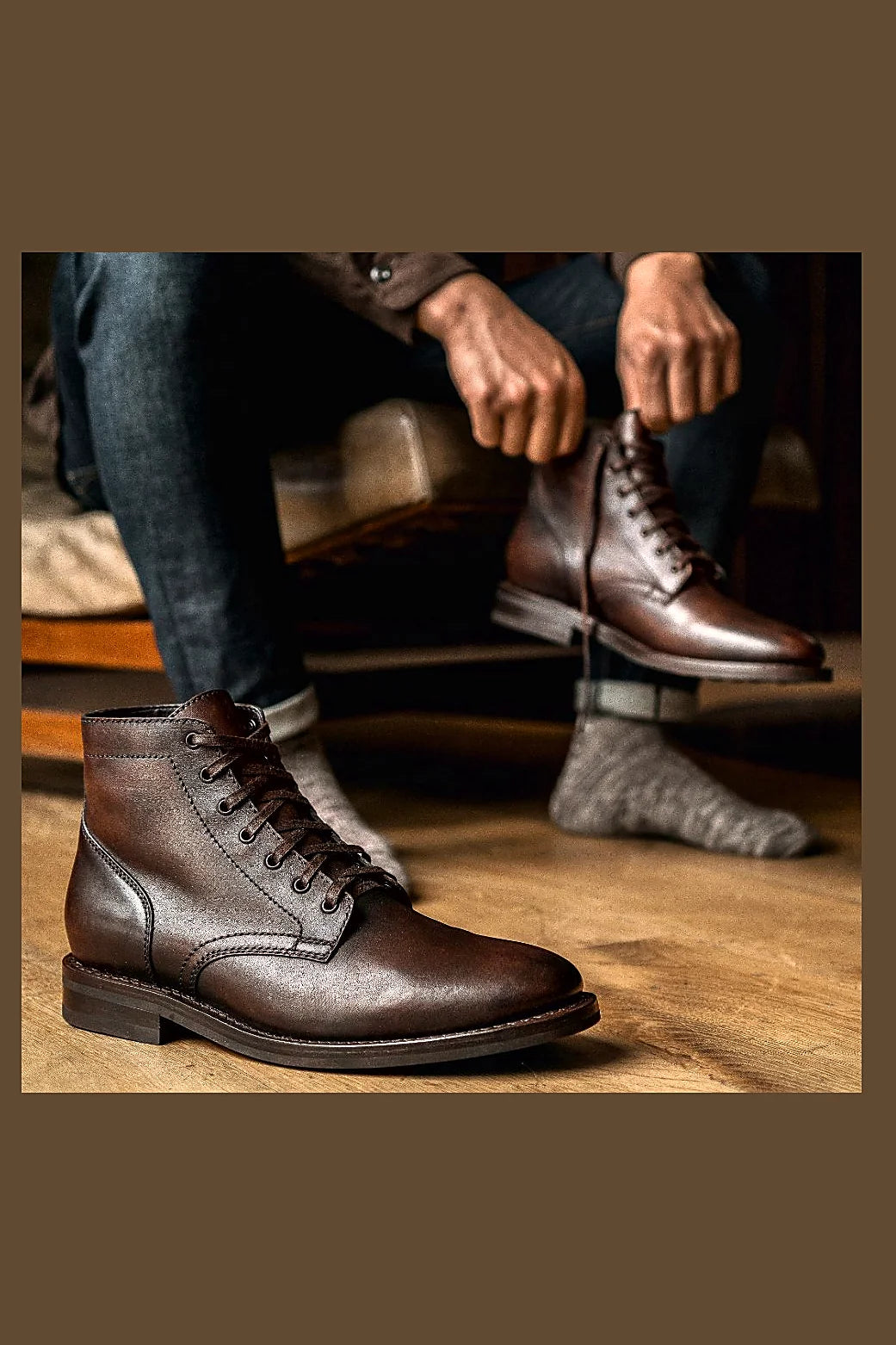 Bluff boot in Black Coffee leather