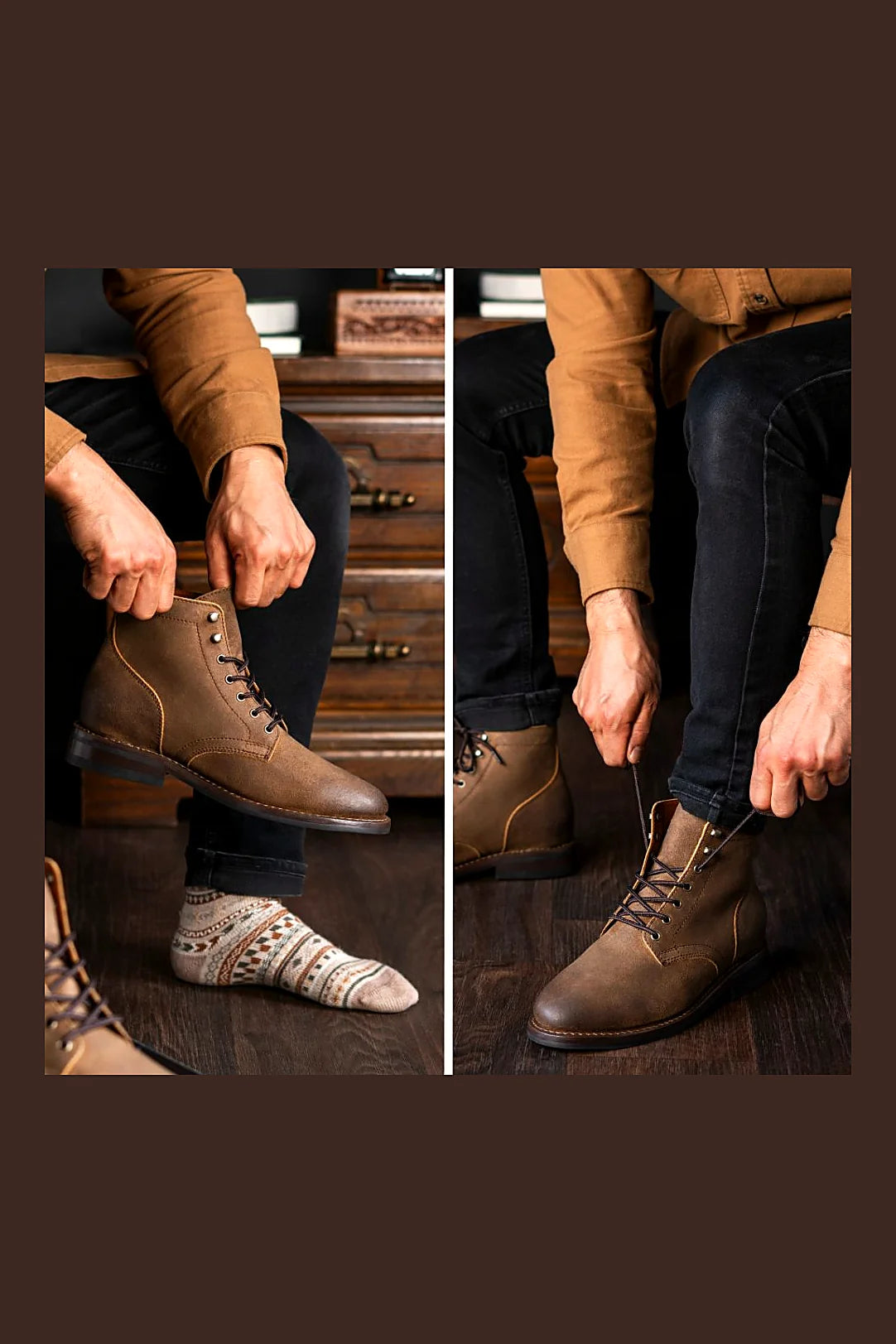 Safari lace-up boot