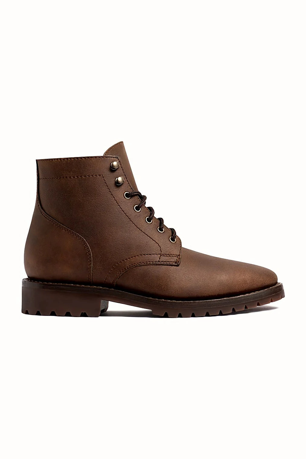 Brimley lace-up boot in dry dusty brown