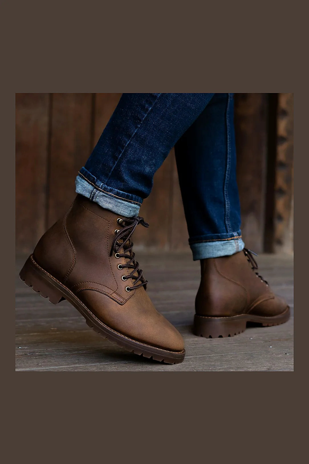 Brimley lug boot in Desert Brown