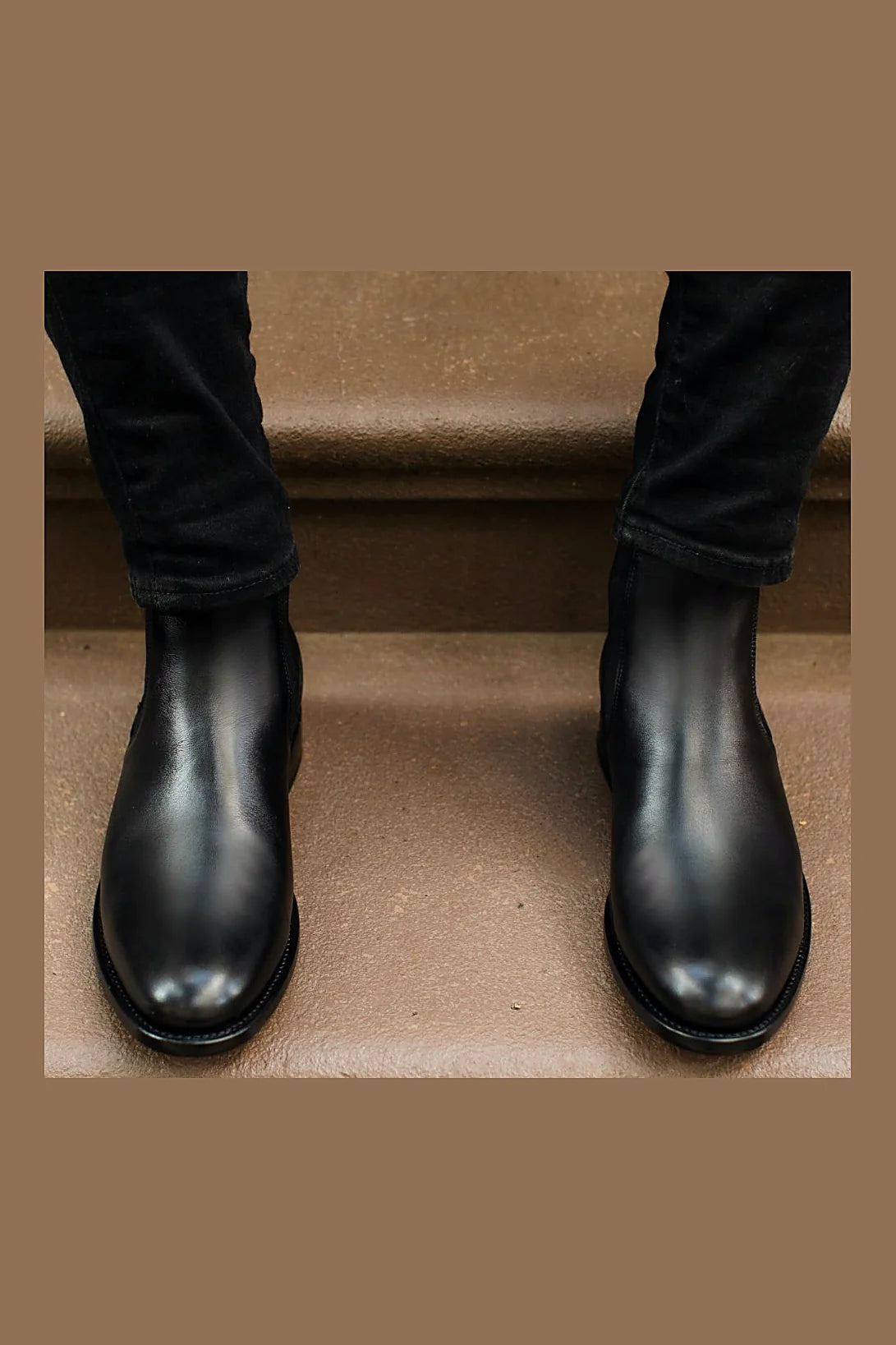 Bronson chelsea boot in Black leather