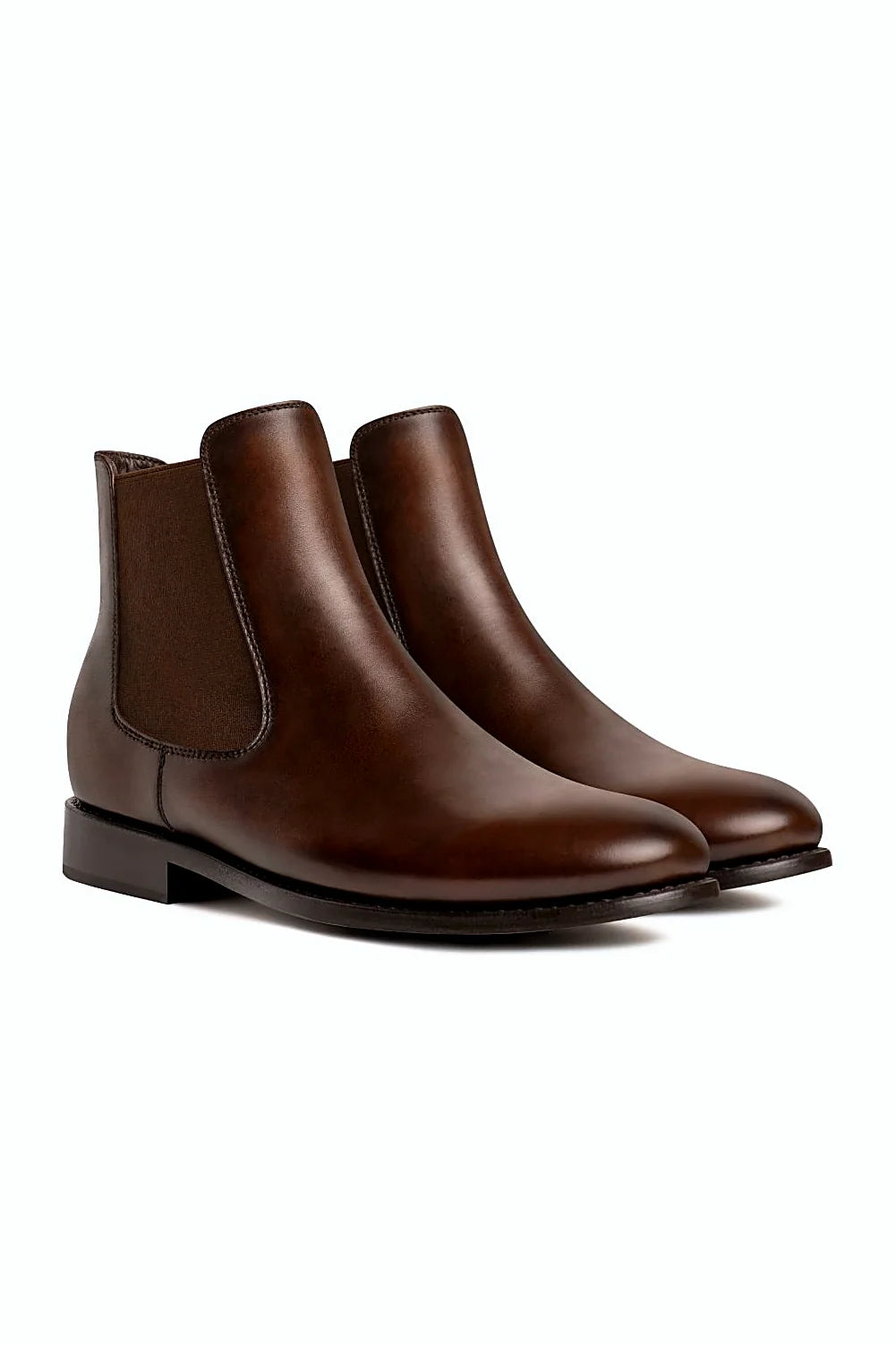 Rich Mahogany hand-finished chelsea boot
