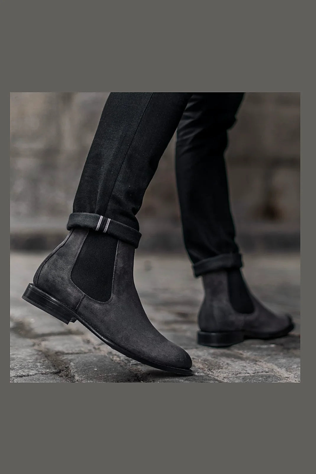 Buckeye chelsea in Shadow Grey suede