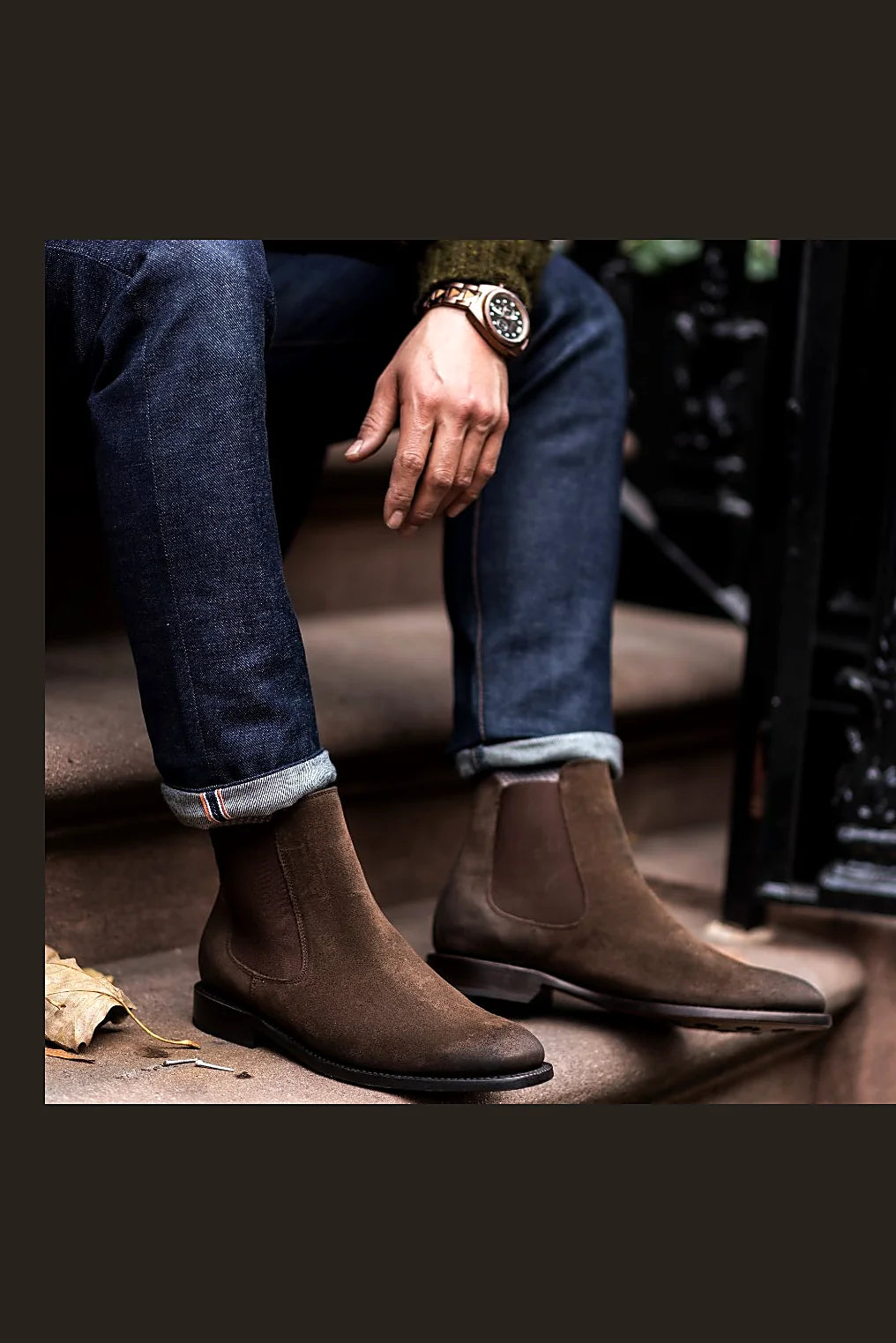 Buckhorn chelsea in Dark Brown suede