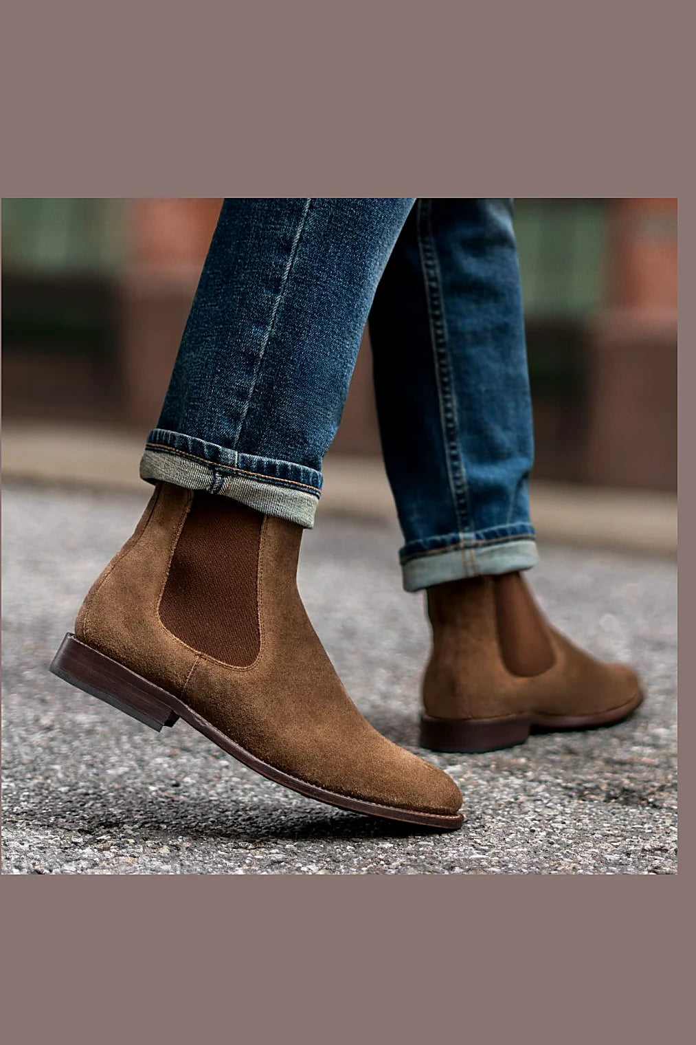 Burnham chelsea in Dusty Tan suede