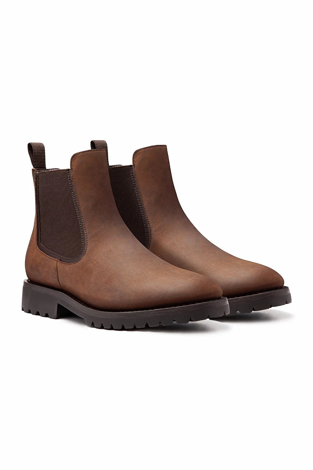 Bourbon leather chelsea boot in warm amber