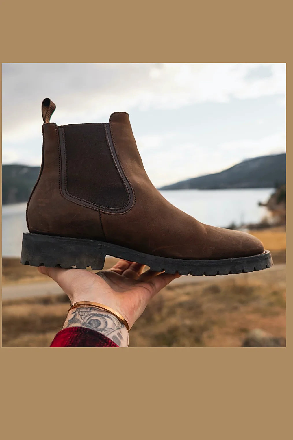 Carbon chelsea boot in Bourbon