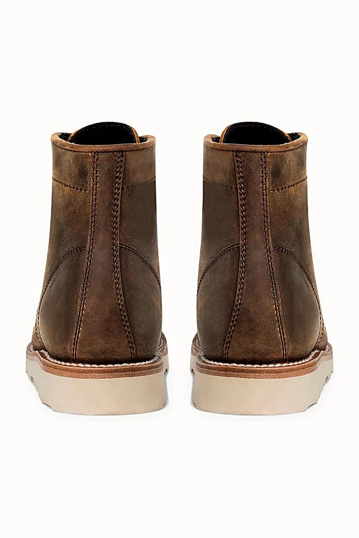 Wedge sole boot with Goodyear welt