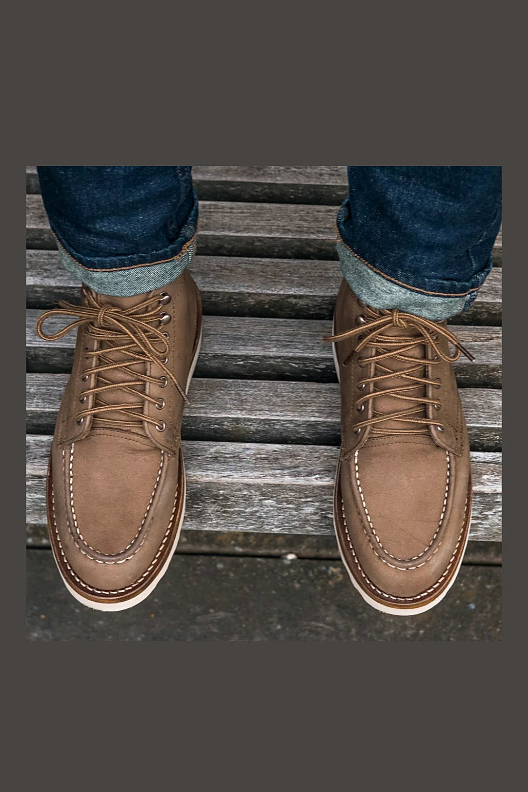 Castile pebble nubuck moc toe