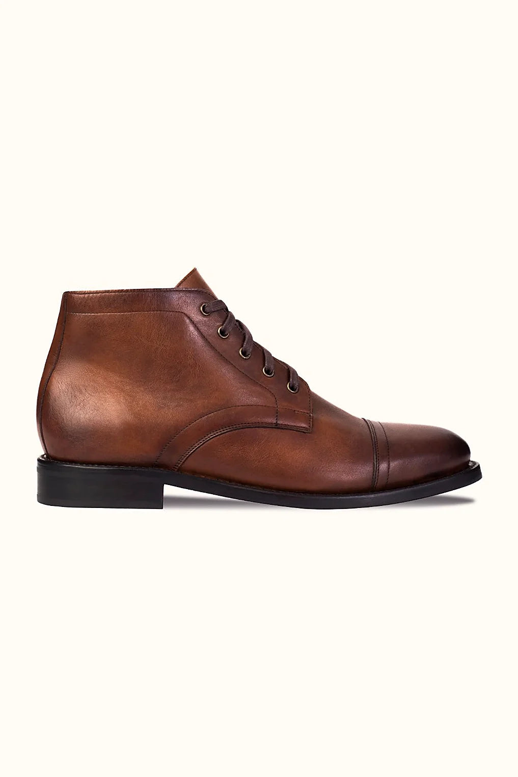 Cobalt chukka in warm mid-brown full-grain