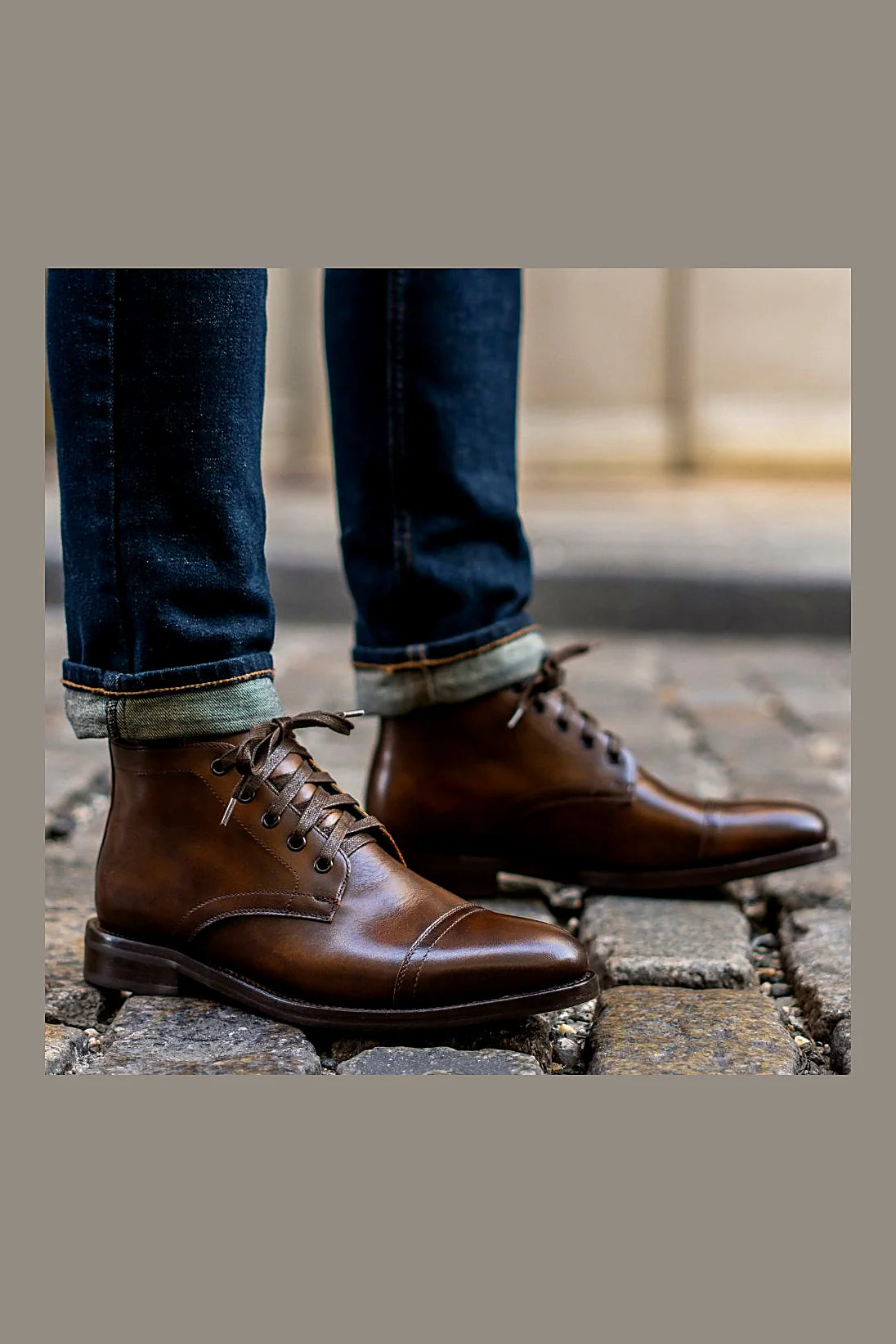 Mahogany leather chukka