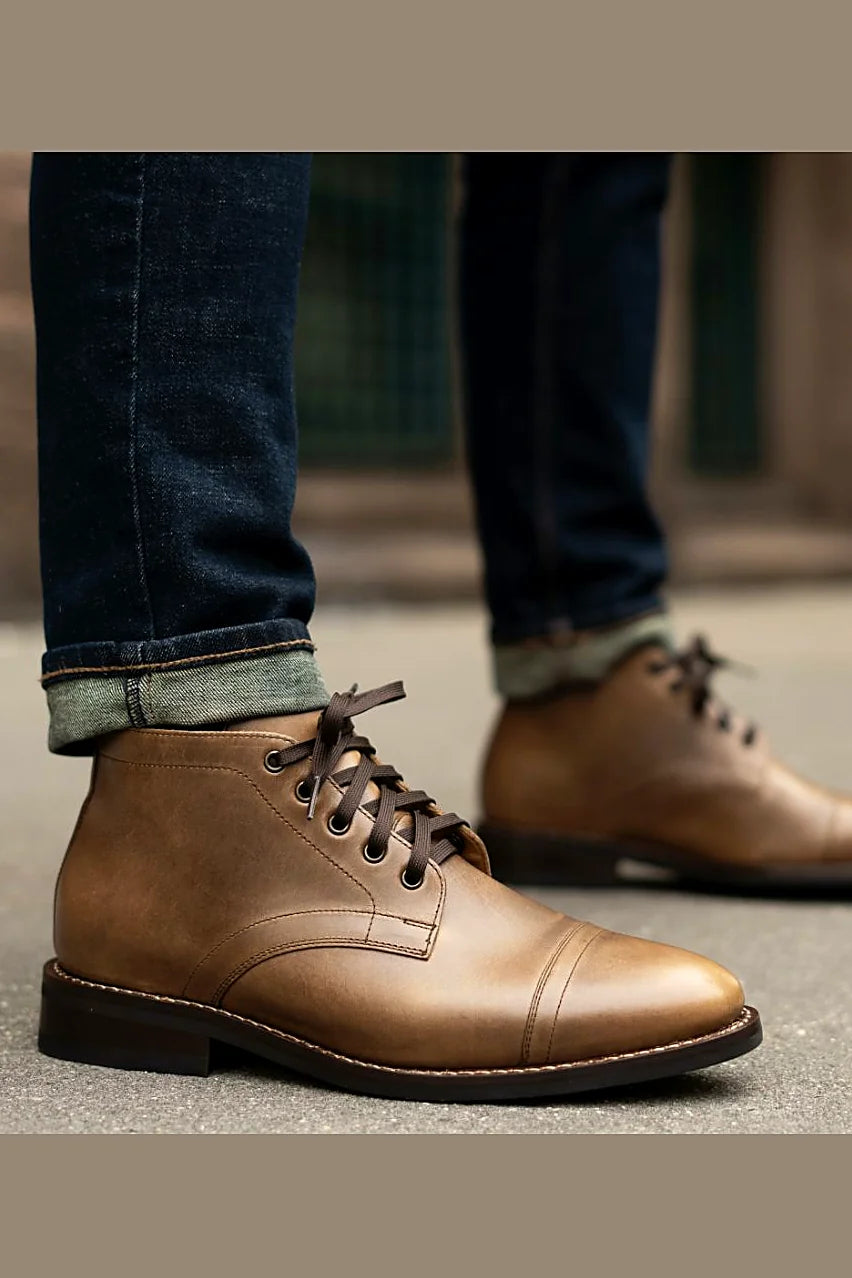 Natural leather chukka