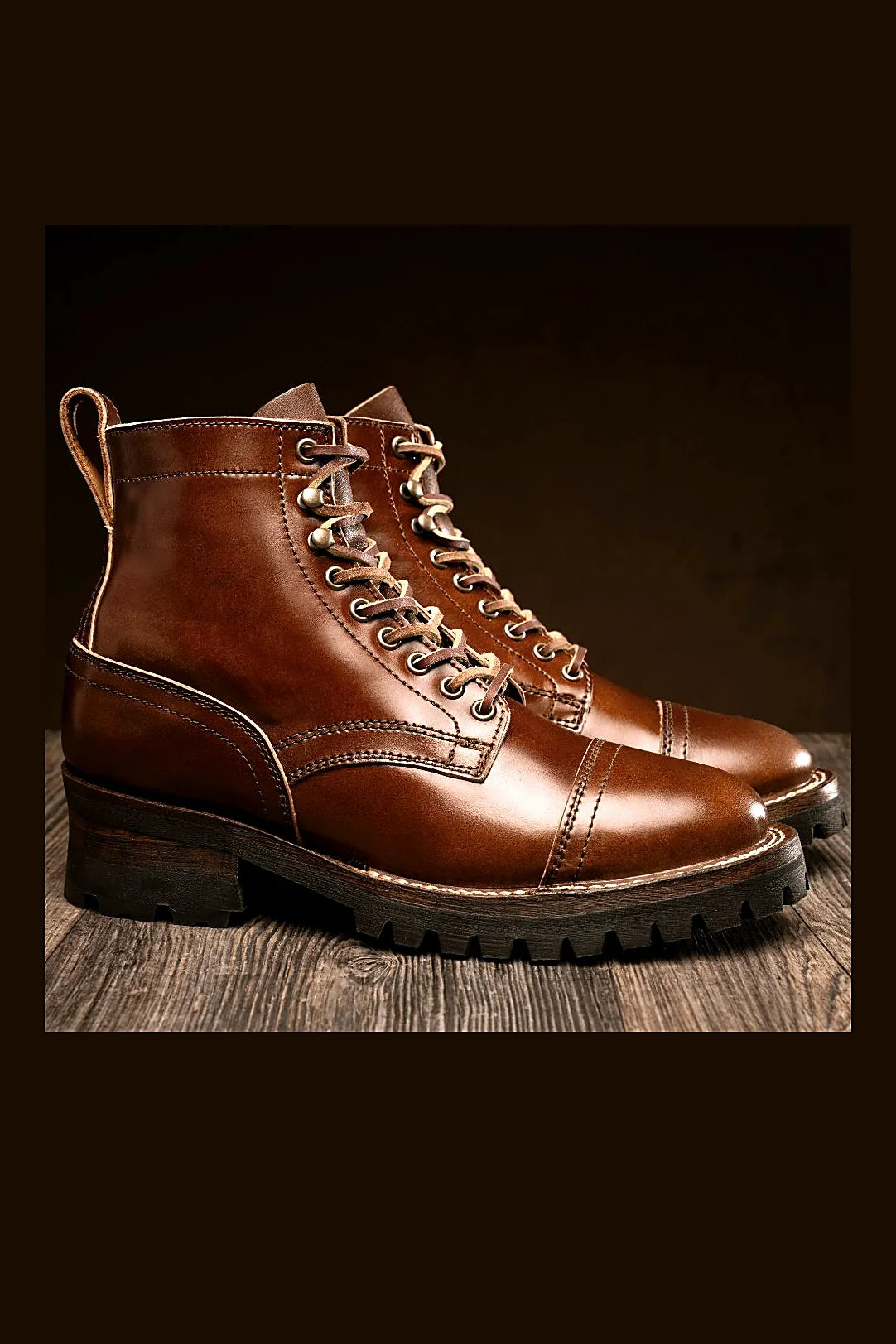 Coffee shell cordovan boot