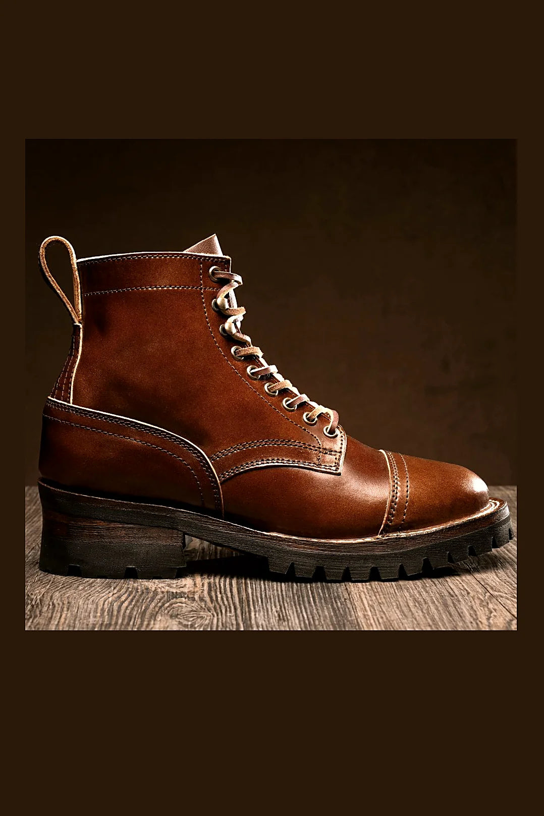Crandall boot in deep brown aniline cordovan