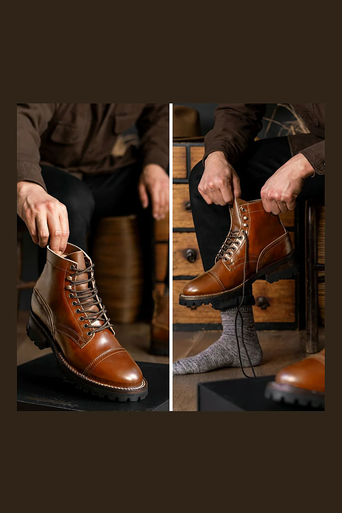 Crandall boot in Coffee
