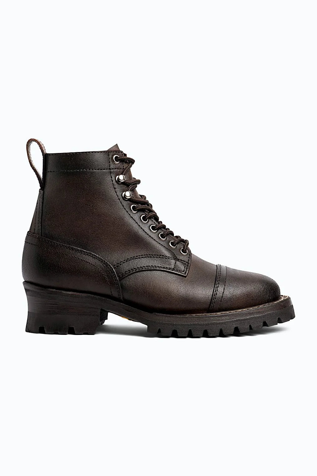 Crossley boot in warm mid-brown leather
