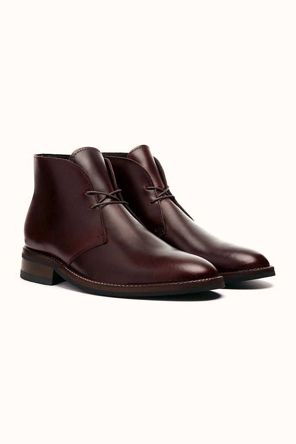 Brown leather chukka boot