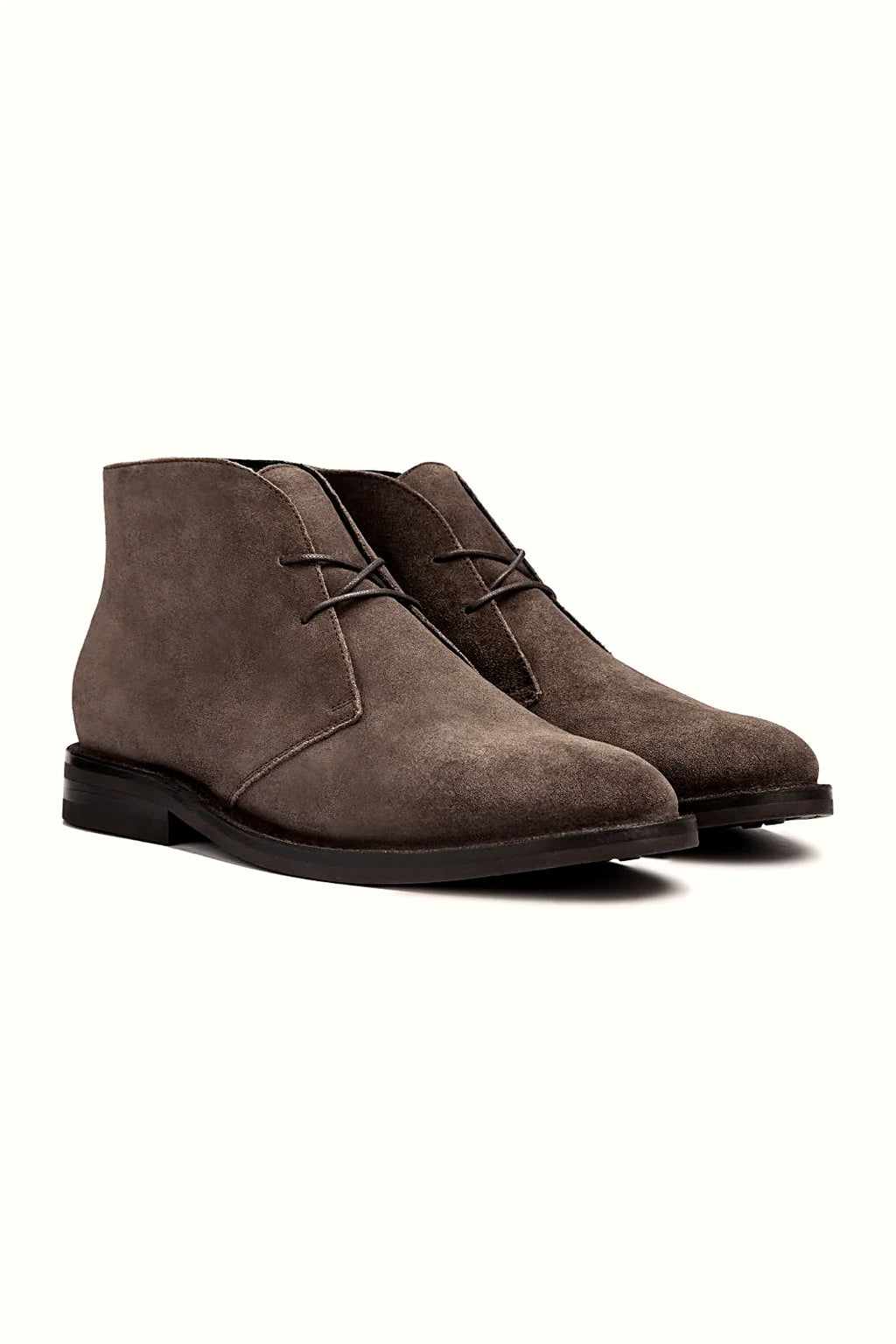 Ash suede chukka boot in smoked grey-cognac