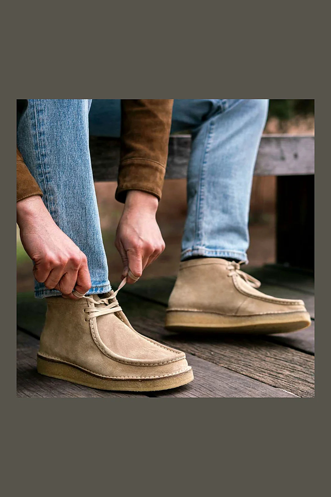Derrick moc chukka in Sand suede