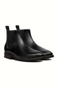 Black leather chelsea boot