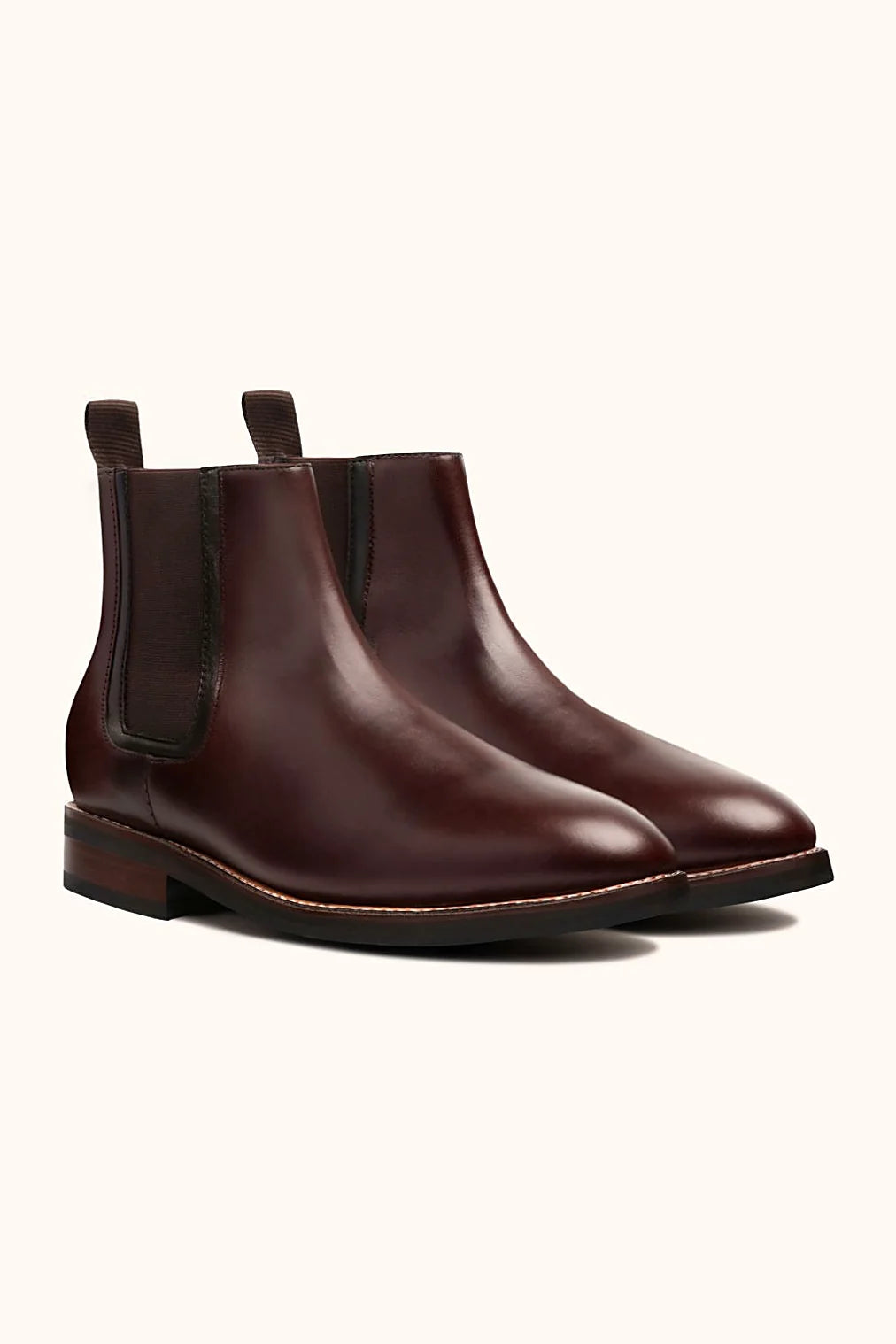 Brown leather chelsea boot