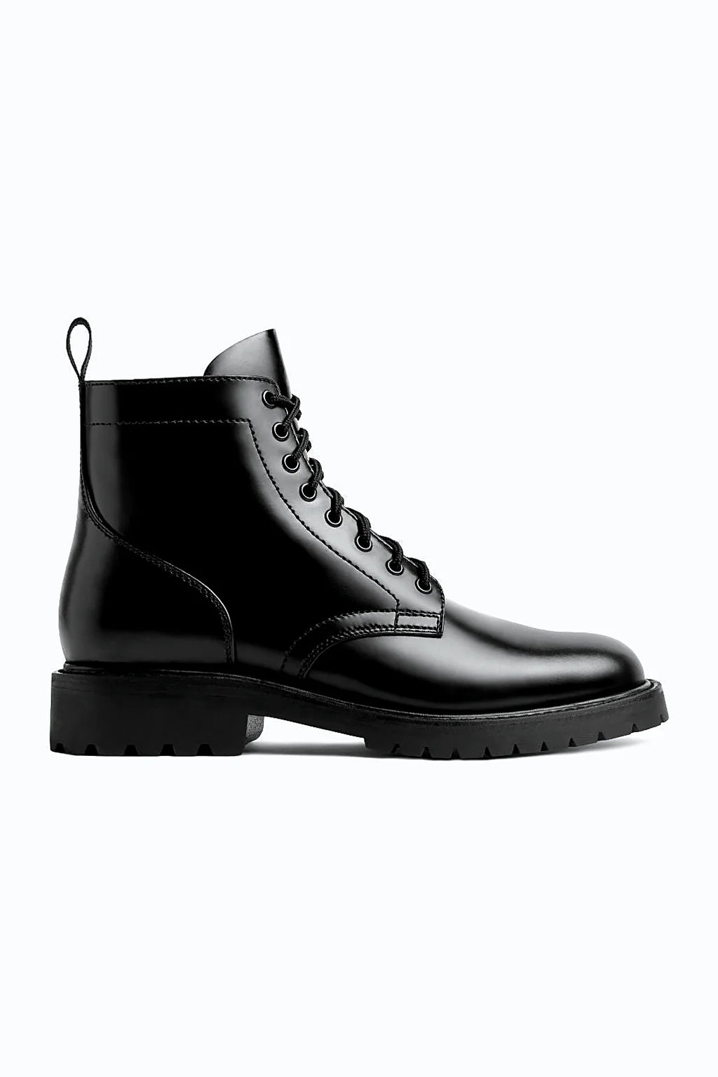 Durango boot in glossy black patent