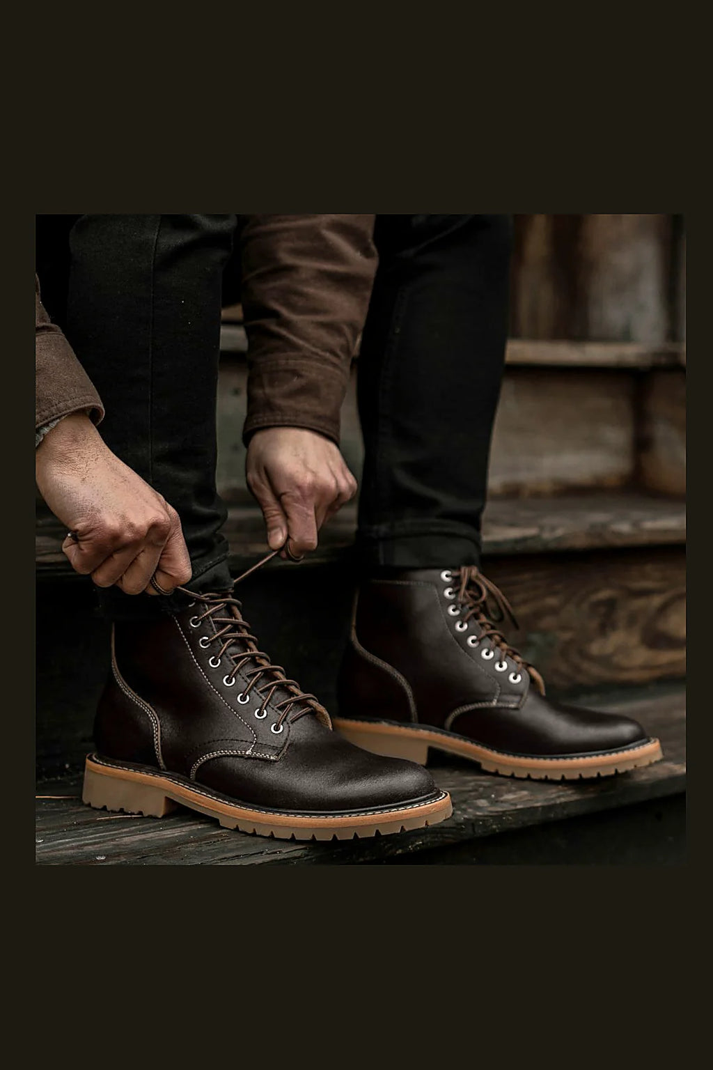Dark Brown roughout boot