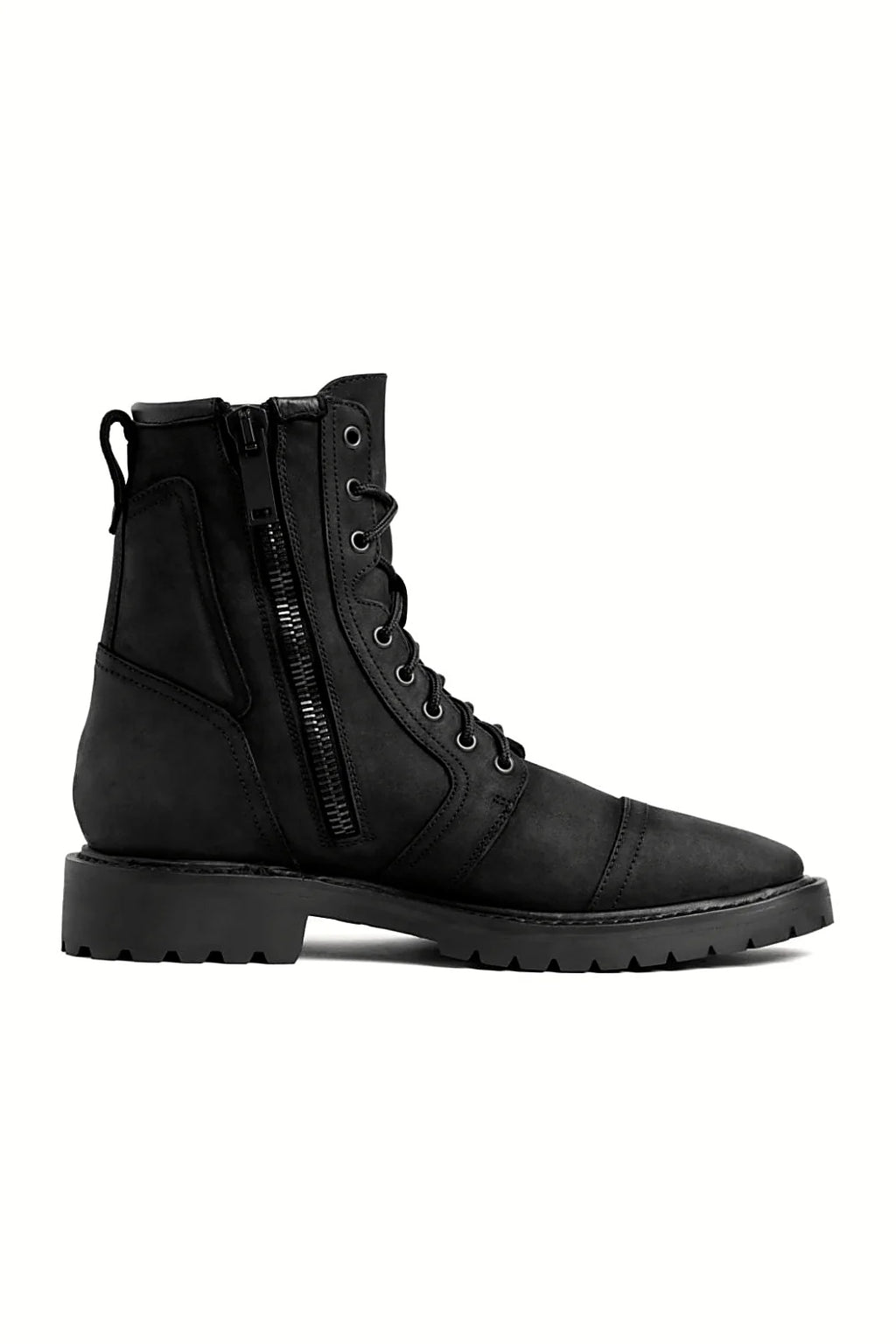 Edison boot with side zipper and laces