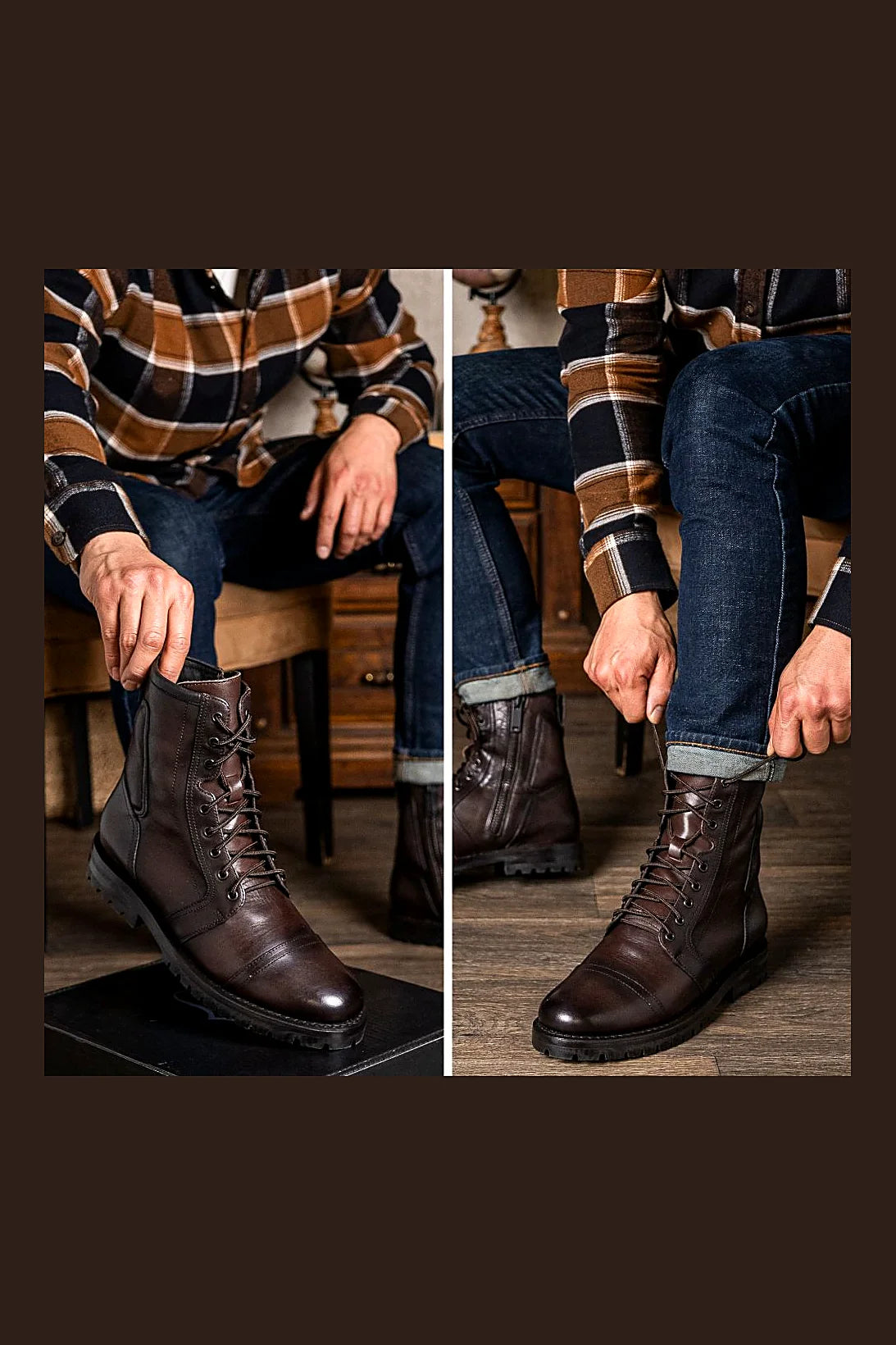Elkhart zip boot in Old English