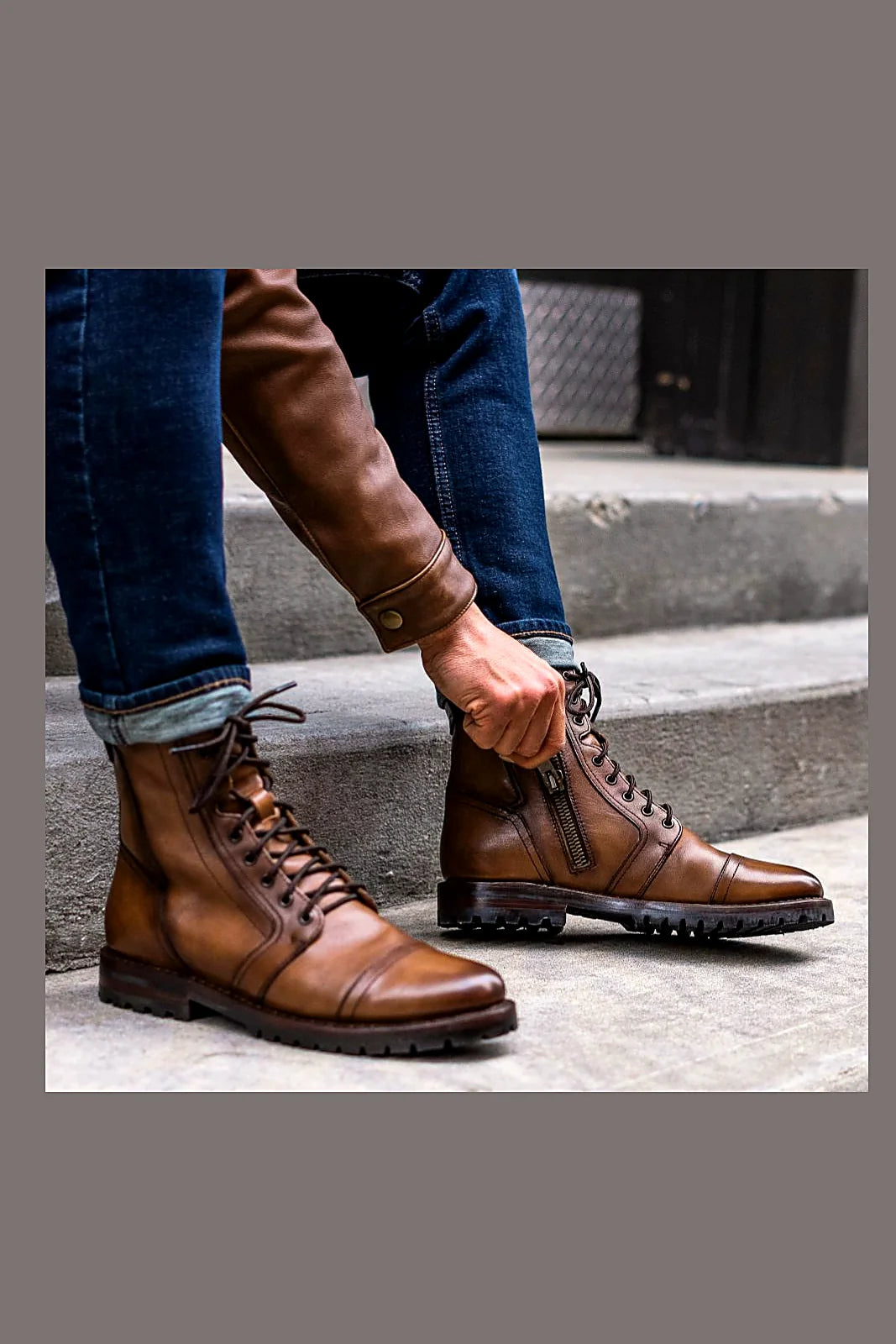 Amber Wheat zip boot