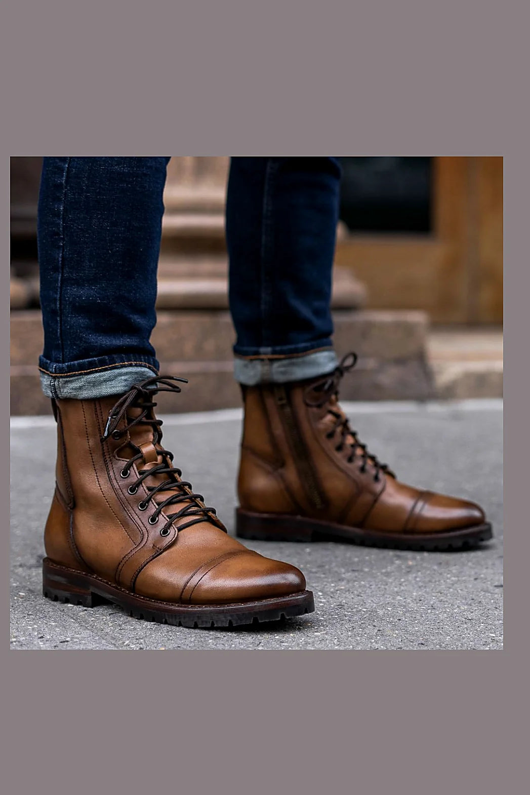 Elmore zip boot in Amber Wheat