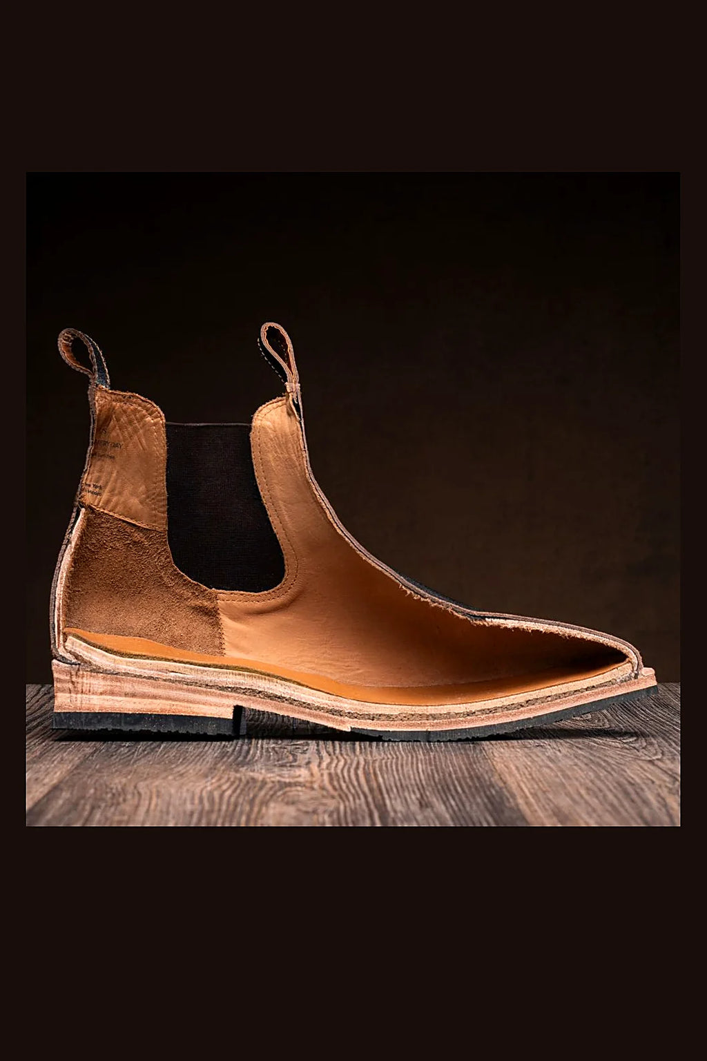 Weathered stone-tone chelsea with anti-slip outsole